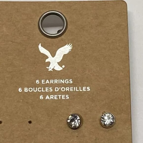 American Eagle Outfitters Earrings AEO Stud Earring Sets 2 Pairs Hearts Studs - Picture 2 of 6